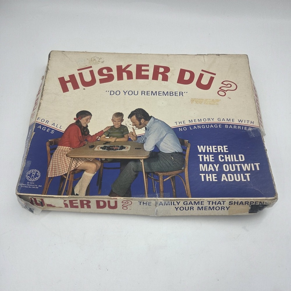 Vintage 1970 Husker Du Do You Remember Memory Board Game Regina COMPLETE USA